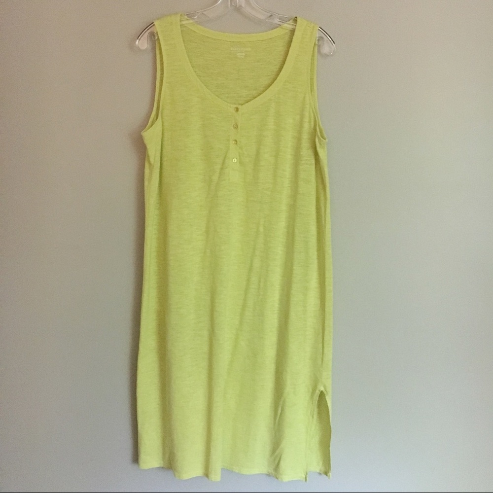 Eileen Fisher Hemp Twist Henley Tank Dress - Picture 5 of 8